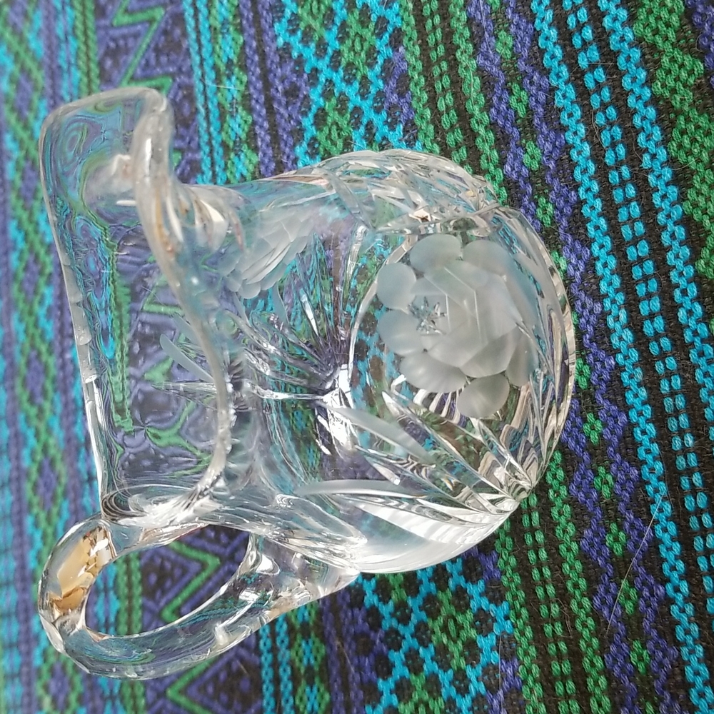 Vintage Glass Crystal Creamer
